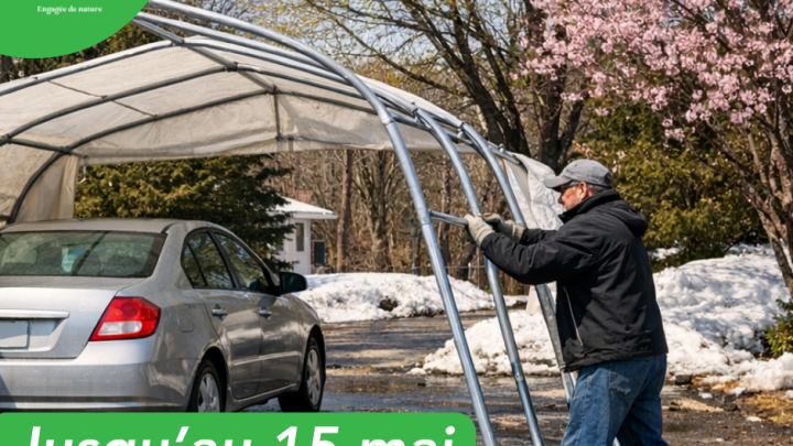 Démontage des abris d'auto temporaires