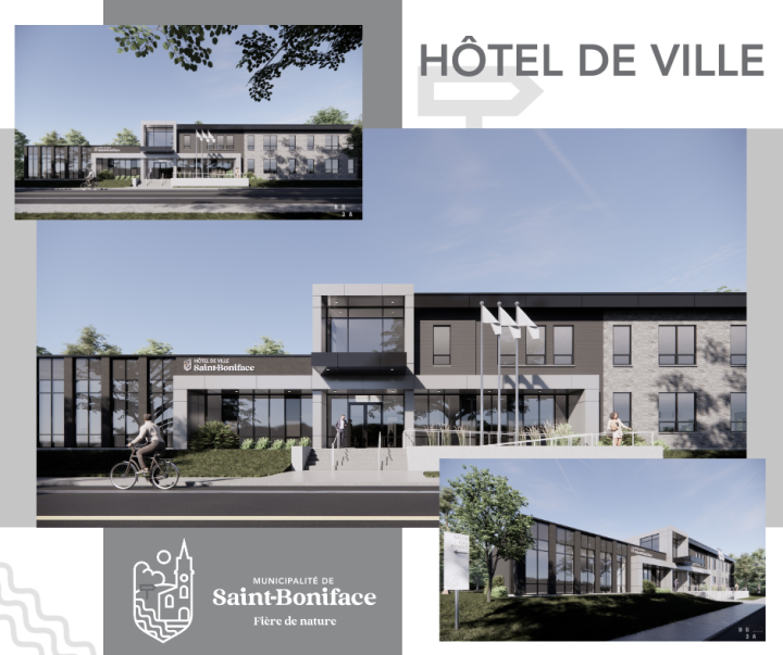 Avancement des travaux de l'Hôtel de Ville de Saint-Boniface